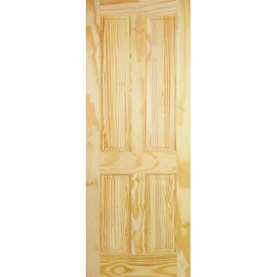 4 Panel Clear Pine Internal Door Wooden Timber Victorian Col...