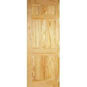 6 Panel Clear Pine Internal Door Wooden Timber Colonial