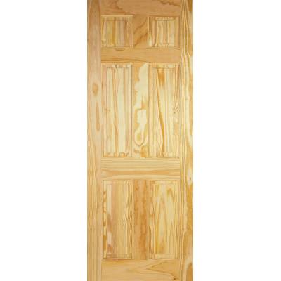 6 Panel Clear Pine Internal Door Wooden Timber Colonial - Do...
