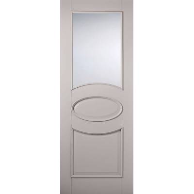Grey Primed Versailles Glazed Internal Door  - Door Size, Hx...