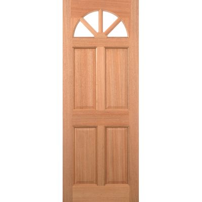 Hardwood Carolina 4 Panel External Glazed Door Wooden Timber...