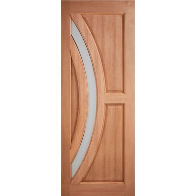 Hardwood Harrow Frosted Glazed External Door Wooden Timber -...