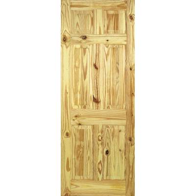 6 Panel Knotty Pine Internal Door Wooden Timber - Door Size,...