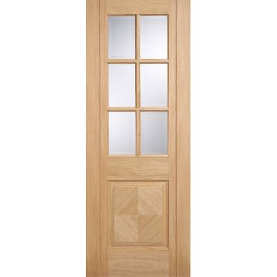 Pre-finished Oak Barcelona Glazed Internal Door Wooden Timbe...