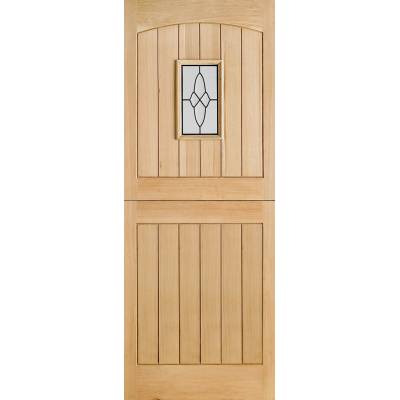 Oak Cottage Stable 1 Light External Door Wooden Timber - Doo...