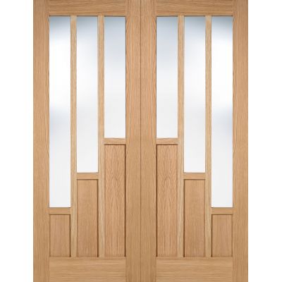 Oak Coventry Glazed Internal French Door Pair Wooden Timber ...