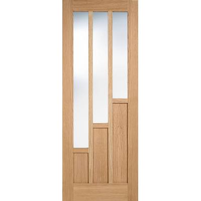 Pre-finished Oak Coventry Glazed Internal Door Wooden Timber...