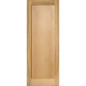 Oak Pattern 10 One Panel Fire Door