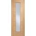 Pre-finished Oak Vancouver Long Light Fire Door