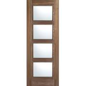 Pre-finished Walnut Vancouver Glazed Internal Door Wooden Timber