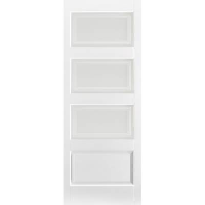 White Primed Contemporary Glazed Internal Door Wooden Timber...