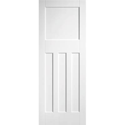 White Primed DX 30's Style Internal Door Wooden Timber - Doo...