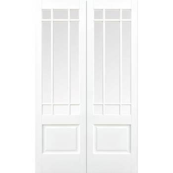 White Downham Glazed French Door Pair