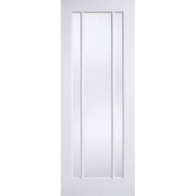 White Primed Lincoln Glazed Internal Door Wooden Timber - Do...