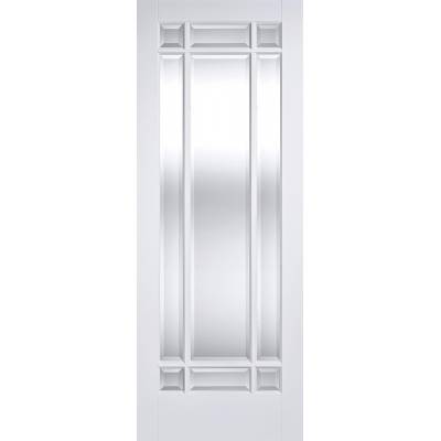 White Primed Manhattan Glazed Internal Door Wooden Timber - ...