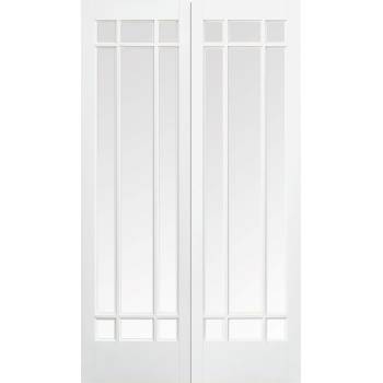 White Manhattan Glazed French Door Pair