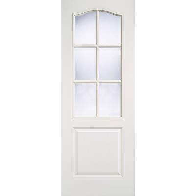 White Textured Classical Glazed Internal Wooden Timber - Doo...