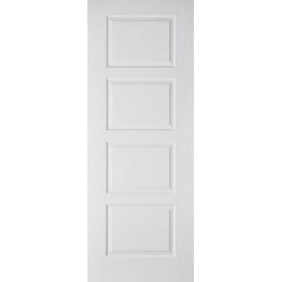 White Textured Contemporary Internal Door Wooden Timber - Do...