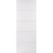 White Horizontal Four Line Smooth Internal Door Wooden Timber