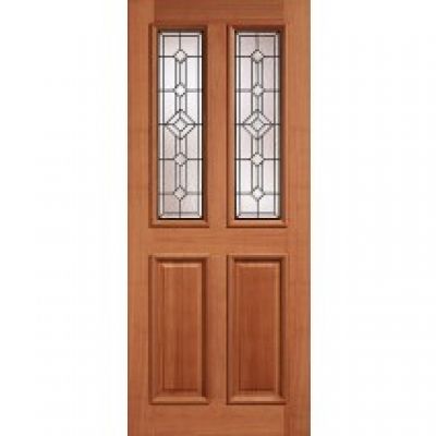 Hardwood Derby Leaded External Door Wooden Timber - Door Siz...