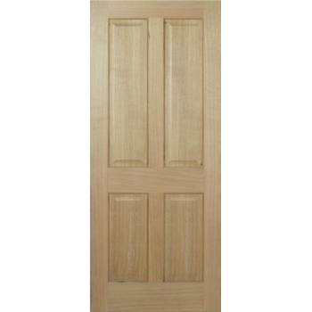 Pre-finished Oak Regency 4 Panel Fire Door