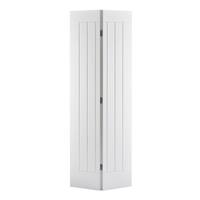 White Primed Mexicano Bi-Fold Internal Door Wooden Timber - ...