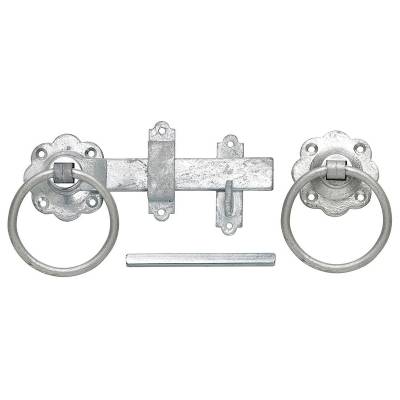 Prepacked Plain Ring Handle Gate Latch Galvanised Ring Handl...