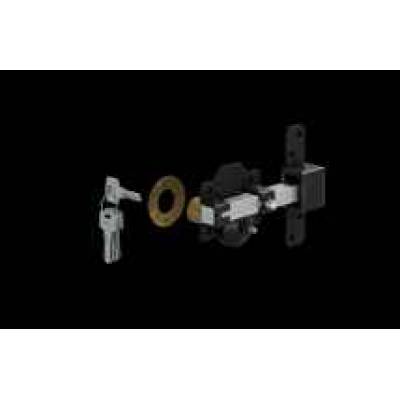 Gatemate 2" Long Throw 6 Pin Lock Stainless Steel Black...