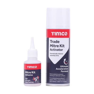 Timco Mitre Fast 50g + 200ml Activator Instant Wood Bonding ...