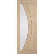 Oak Girona Unfinished Clear Glazed Internal Door Wooden Timber
