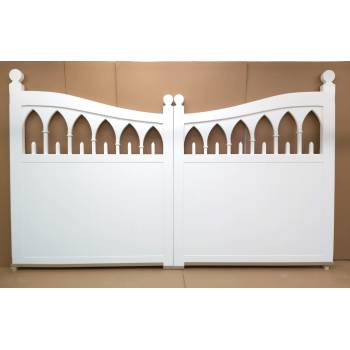 Hardwood White Driveway Gates 