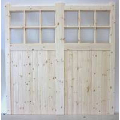 Apertured garage doors