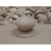 45mm Diameter Wooden Timber Solid Hemlock Cupboard Drawer Knobs