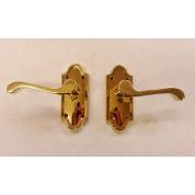 Chatsworth Scroll Brass PVD Internal Door Handle Lever Latch