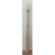 Pine Colonial Newel Post & Base One Piece Stair Wooden Timber Softwood