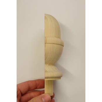 Pine Half Acorn Cap For Newel